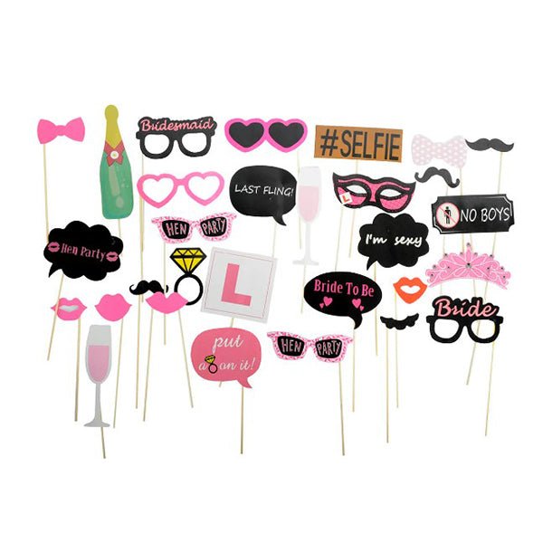 Deluxe Photo Booth Props - Team Bride - Everything Party