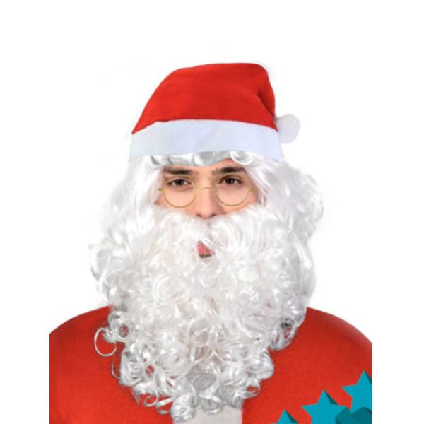 Deluxe Santa Hat with Wig and Beard Dress Up Set - Everything Party
