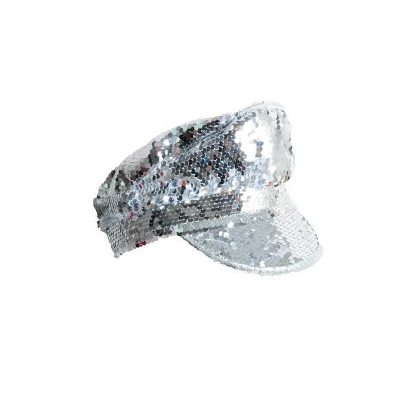 Deluxe Sequin Cap - Silver - Everything Party