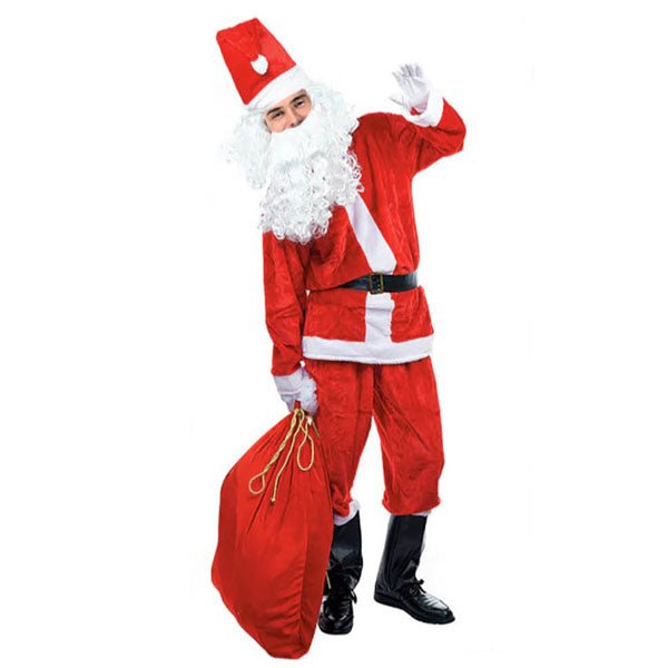Deluxe Traditional Plush Santa Costume - Everything Party
