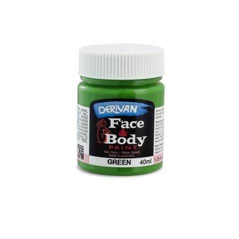 Derivan Face & Body Paint 40ml - Green - Everything Party