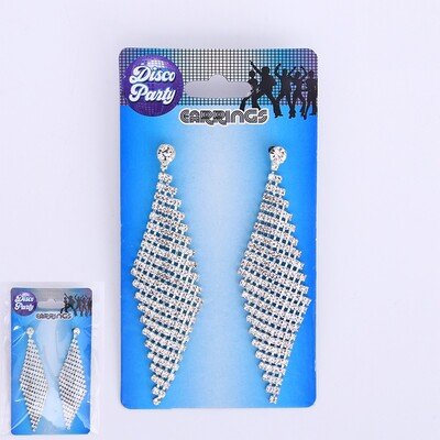 Disco Metal Diamante Earrings - Everything Party