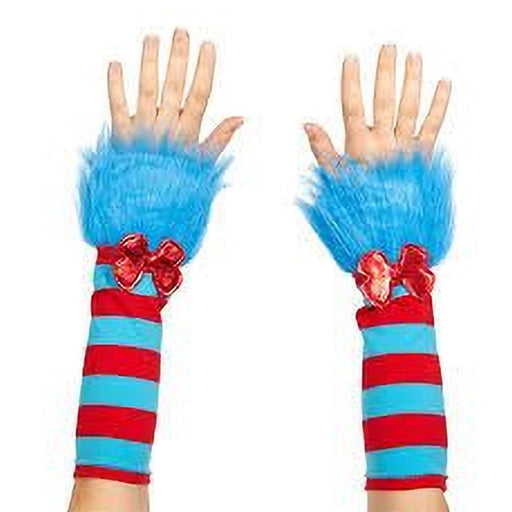 Dr Seuss Cat in the Hat Red & Blue Striped Gloves - Everything Party