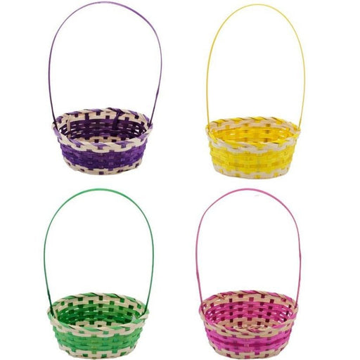 Easter Bamboo Oval Weave with Handle Basket 40cm - Everything Party