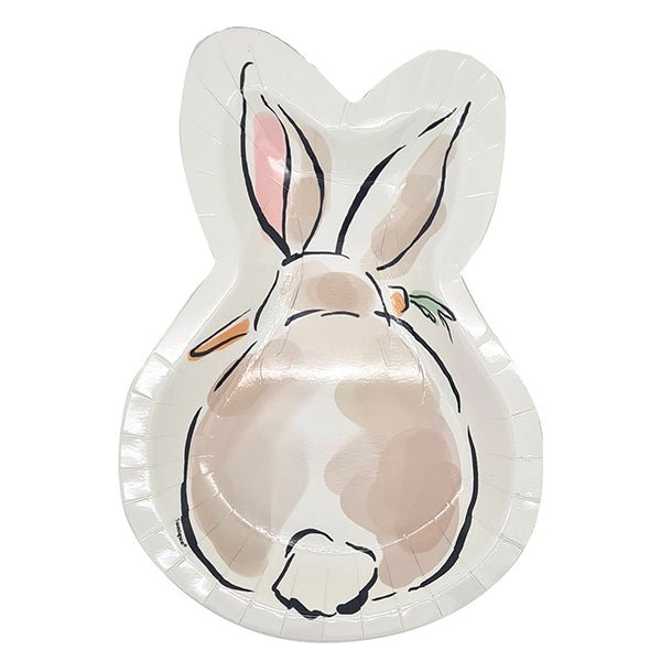 Easter Bunny Shape Paper Plates 8pk - Everything Party