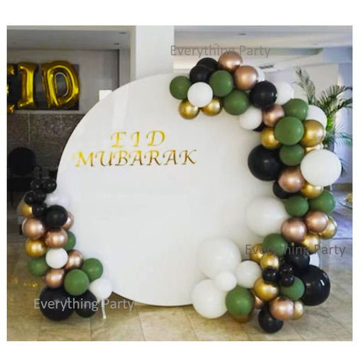 EID Balloon Garland with 2m Acrylic White Backdrop - Everything Party