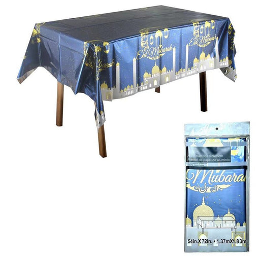 EID Mubarak Rectangle Plastic Tablecover - Everything Party