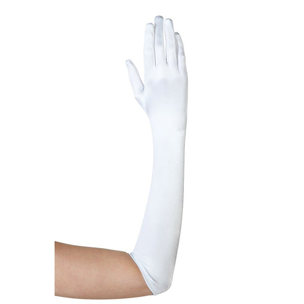 Elbow Long Gloves - White - Everything Party