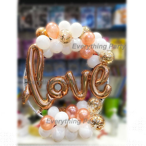 Engagement Balloon Wreath-Rose Gold - Everything Party