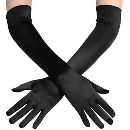 Extra Long Gloves - Black - Everything Party