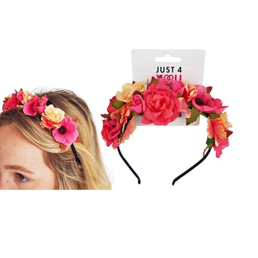 Faux Multi Flower Headband - Everything Party