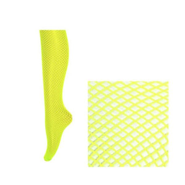 Fishnet Pantyhose - Fluro Yellow - Everything Party