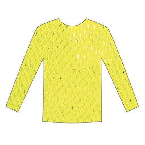 Fishnet Top Long Sleeve - Yellow - Everything Party