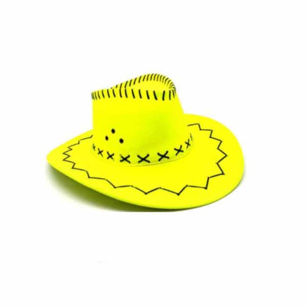 Fluro Yellow Cowboy/Cowgirl Hat - Everything Party