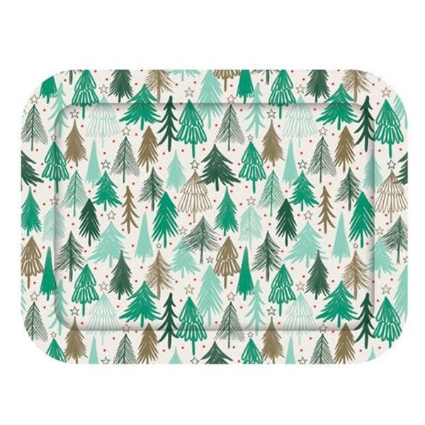 Frankie & Me Bamboo Fibre Serving Tray Christmas Trees Everything Party