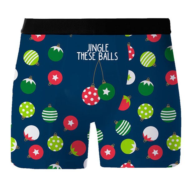 Frankly Funny Christmas Mens Funny Briefs Boxer Shorts - Jingle Balls - Everything Party