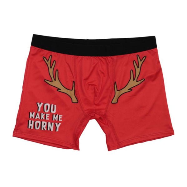 Frankly Funny Christmas Mens Funny Briefs Boxer Shorts Reindeer Antler