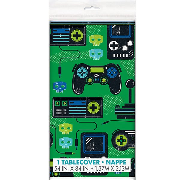 Game Console Game Theme Print Plastic Tablecover - Everything Party