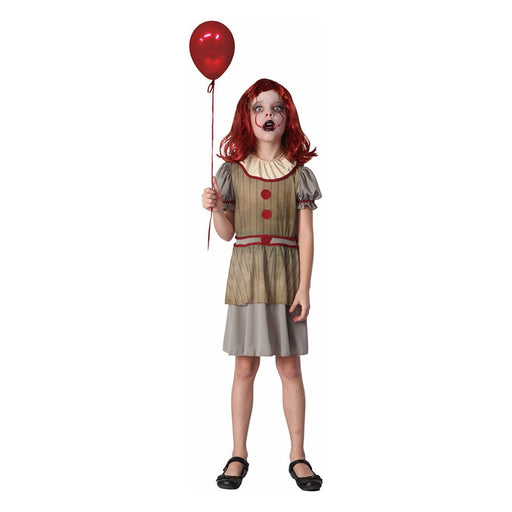 Girl's Creepy Clown IT Halloween Costume - Everything Party