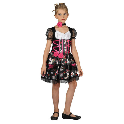Girls Deluxe Dead of the Dead Floral Design Halloween Costume - Everything Party