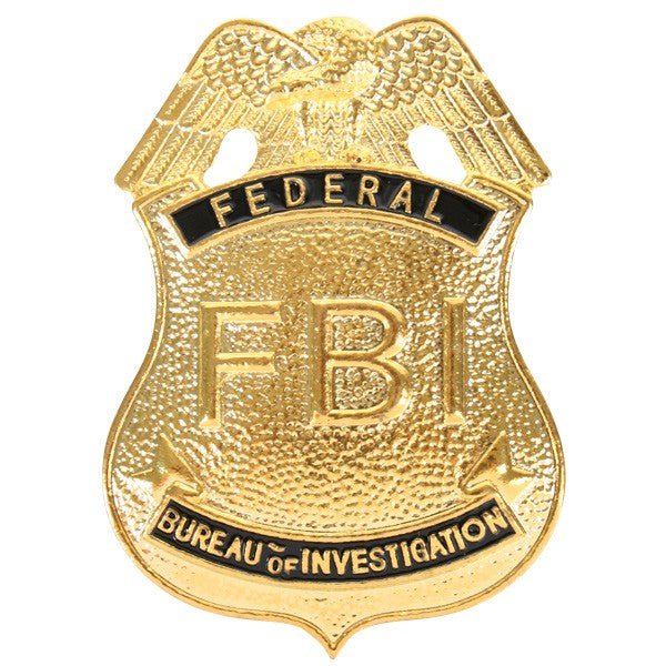 Gold Metal FBI Badge - Everything Party