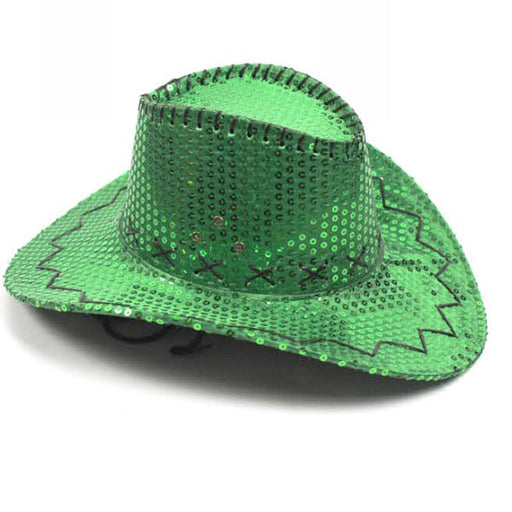 Green Sequin Cowboy/Cowgirl Hat - Everything Party
