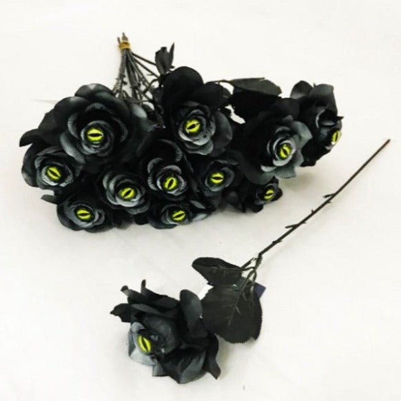 Halloween Fake Rose with Cat Eyeball - Everything Party