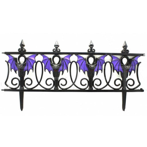 Halloween Fence with Purple Bats Design - Everything Party