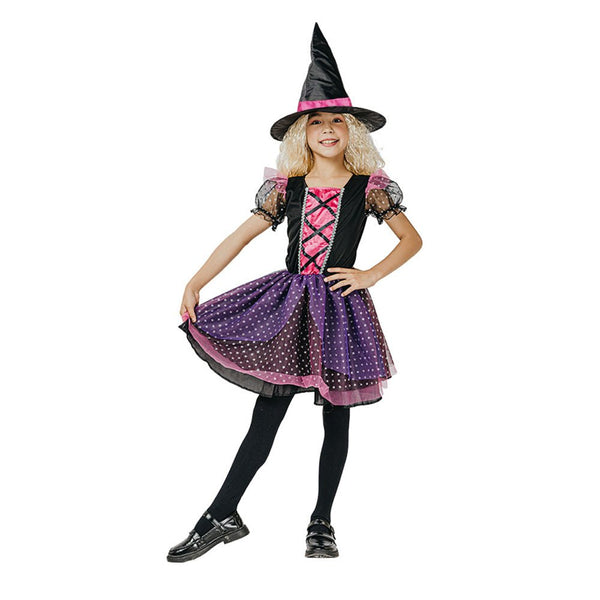 Halloween Girls Pretty Pink Witch Costume - Everything Party