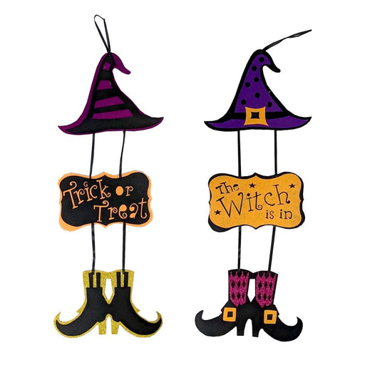 Halloween Hanging Trick or Treat Witch Sign - Everything Party