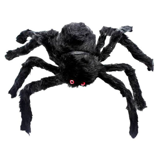 Halloween Medium Black Furry Spider 50cm - Everything Party