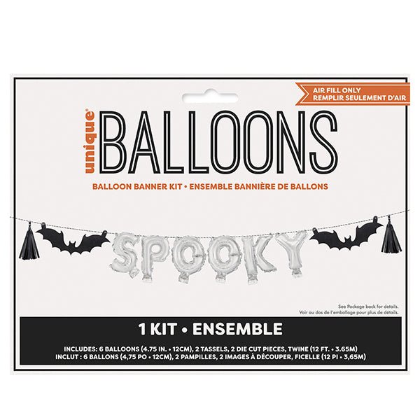 Halloween SPOOKY Foil Balloon Banner kit - Everything Party