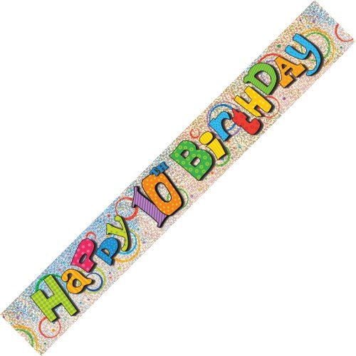 Happy 10th Birthday Banner - Everything Party
