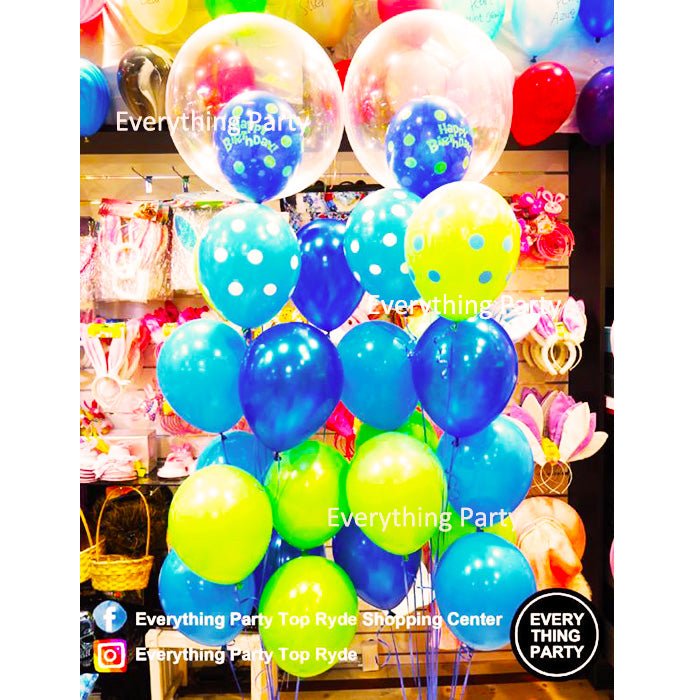 Happy Birthday Double Bubbles Helium Balloon Bouquet - Everything Party