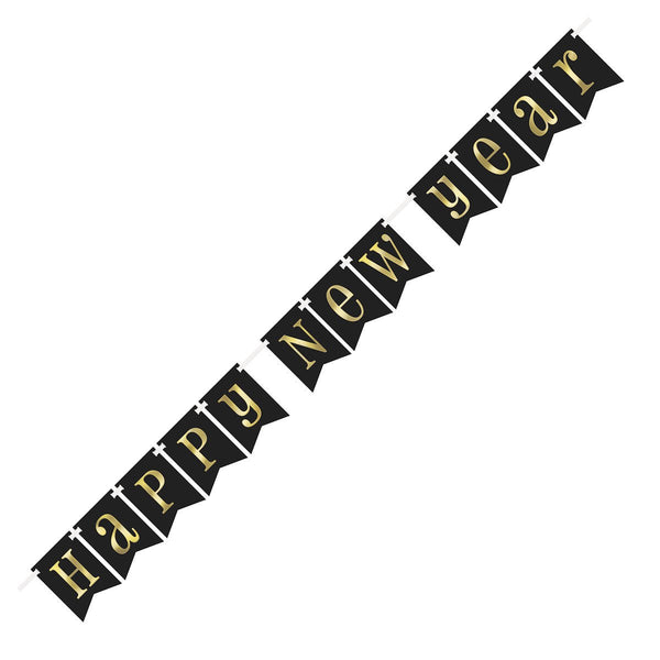 Happy New Year Foil Stamped Banner 2.13m - Everything Party
