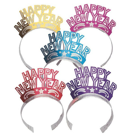 Happy New Year Glitter Tiara Headband - Everything Party