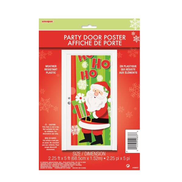 Happy Santa Christmas Door Poster - Everything Party