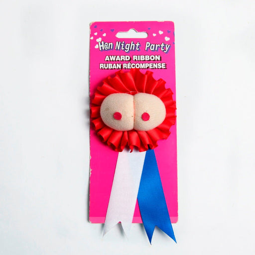 Hens Night Boob Shape Award Ribbon - Everything Party