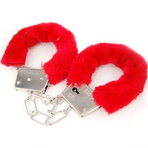 Hand Cuffs Click Hen's Night Fluffy Metal Party Handcuffs – Everything Party