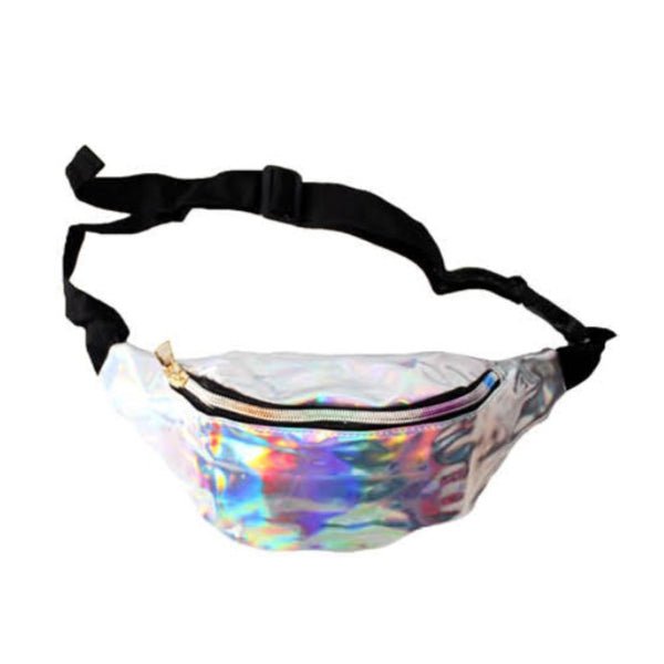Iridescent Fanny Pack Bum Bag - Silver - Everything Party