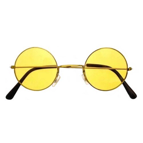 John Lennon Style Hippie Glasses - Yellow - Everything Party