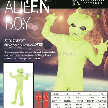 Kids - Karnival Deluxe Alien Boy Costume - Everything Party
