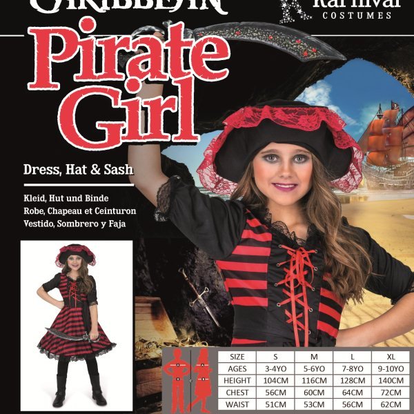 Kids - Karnival Deluxe Caribbean Pirate Girl Costume - Everything Party