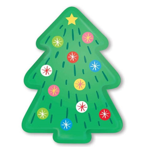 Kids Melamine Plastic Christmas Tree Shape Platter - Everything Party