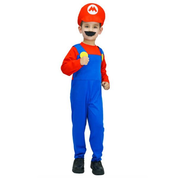 Kids Red Plumber Boy Mario Costume - Everything Party