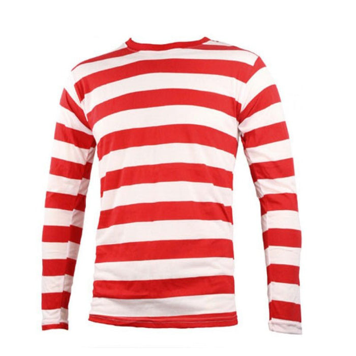 Kids Red & White Stripe Where's Wally Shirt - Everything Party