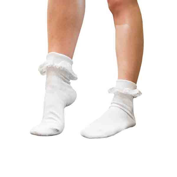 Lace Trim Alice White Socks - Everything Party