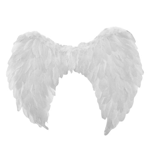 Large Feather Angel Wings - White - Everything Party