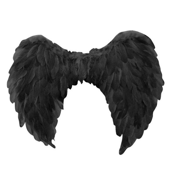 Large Feather Fallen Angel Wings - Black - Everything Party