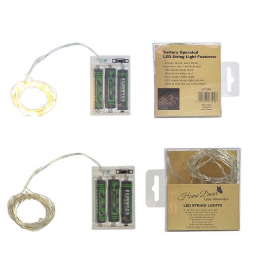 Led Two Wire String Battery Operated LED Wire String Lights – Warm White (2m & 5m Options ...